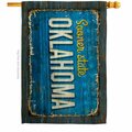 Guarderia 28 x 40 in. Oklahoma Vintage American State House Flag with Double-Sided Horizontal  Banner Garden GU3904671